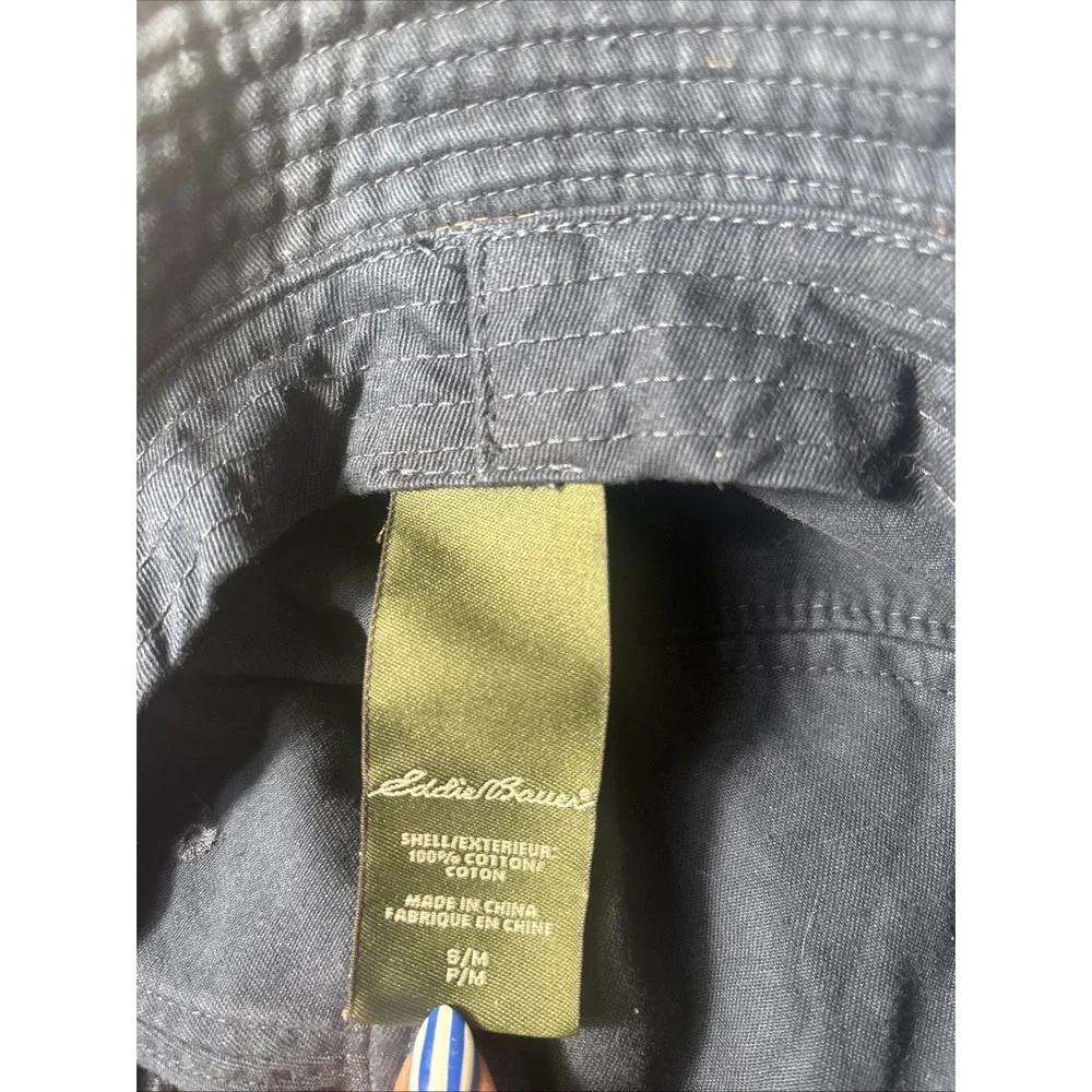 Vintage Eddie Bauer Bucket Hat Small/Medium Navy Cotton Y2K Gorpcore Granola